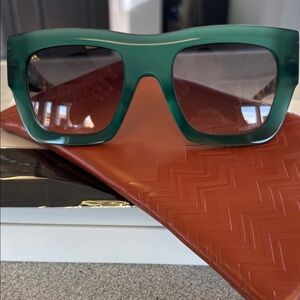 Missoni Tortoiseshell and Green Sunglasses